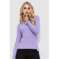 Кофта женская в рубчик, цвет сиреневый, 204R015