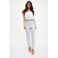 Прямі жіночі штани в смужку колір Білий 117R5002
