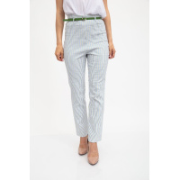 Прямые женские брюки в полоску цвет Белый 117R5002