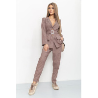 Костюм женский классический, цвет красно-серый, 115R0431-1