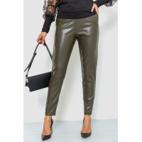 Лосины женские с экокожи, цвет хаки, 214R2031
