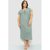 Ночная рубашка с принтом, цвет оливково-белый, 219RC-1060