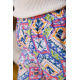 Жіночі штани на резинці різнокольорові з узором 172R076-1