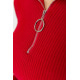 Кофта жіноча на блискавці в рубчик, колір бордовий, 221R001
