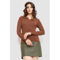 Кофта женская однотонная, цвет коричневый, 204R018