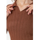 Кофта женская однотонная, цвет коричневый, 204R018