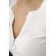 Кофта жіноча на блискавці в рубчик, колір білий, 204R003