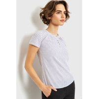 Блуза в горох, цвет молочный, 230R112-6