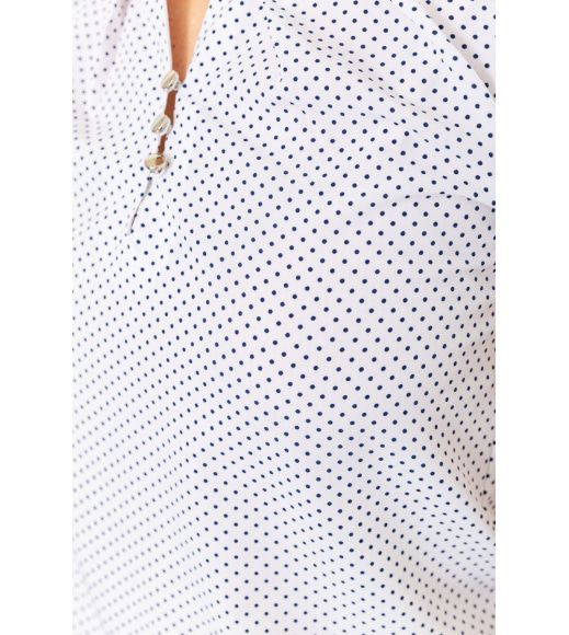 Блуза в горох, цвет молочный, 230R112-6