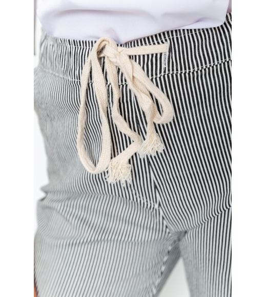 Штани жіночі на резинці, колір чорно-білий, 214R322