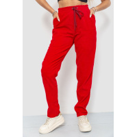 Штаны женские вельветовые, цвет красный, 102R270