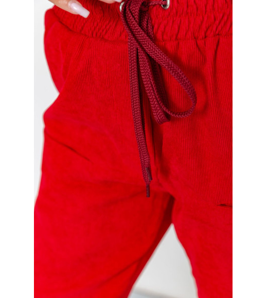 Штани жіночі вельветові, колір червоний, 102R270