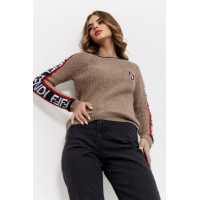 Свитер женский вязаный, цвет бежевый, 167R001-2