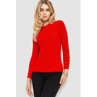 Кофта женская трикотажная однотонная, цвет красный, 204R017