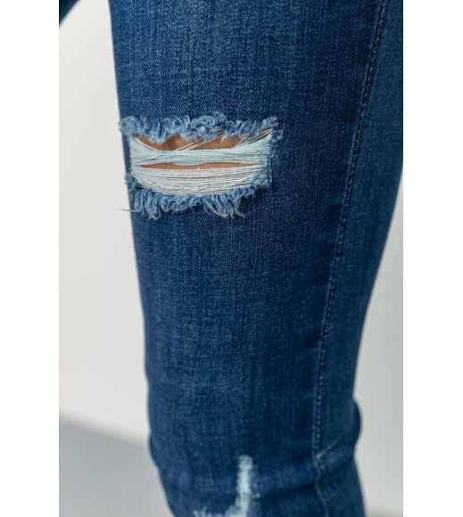 Жіночі джинси з манжетами синього кольору 164R139