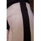 Женские зауженные штаны бежево-черного цвета 167R762
