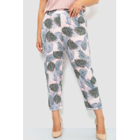 Штаны женские летние с принтом, цвет пудрово-зеленый, 102R5182-1