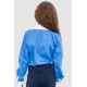 Блуза для девочек нарядная, цвет темно-голубой, 172R099