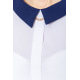 Блуза класичесская, цвет бело-синий, 230R081