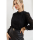 Блуза жіноча гіпюрова, колір чорний, 204R004