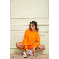Жіночий спортивний костюм шорти + кофта помаранчевого кольору 131R004-1