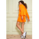Женский спортивный костюм шорты + кофта оранжевого цвета 131R004-1