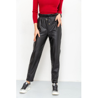 Лосины женские кожзам, цвет черный, 164R669