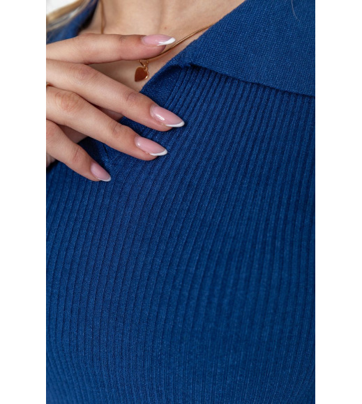 Кофта женская в рубчик, цвет синий, 204R015