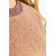 Свитшот женский меховой Тедди, цвет темно-бежевый, 102R5204