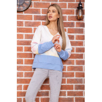 Женский свитшот оверсайз, молочно-голубого цвета, 102R5138-1