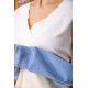 Женский свитшот оверсайз, молочно-голубого цвета, 102R5138-1