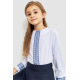 Блузка нарядна для дівчаток, колір біло-синій, 172R204-1