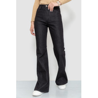 Джинсы женские на флисе, цвет черный, 201R223-3