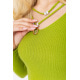 Кофта женская в рубчик, цвет оливковый, 204R037