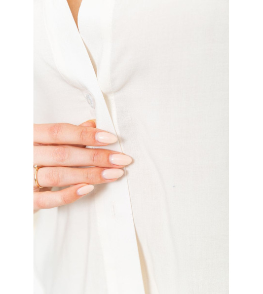 Блуза классическая однтонная, цвет молочный, 102R332-3