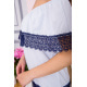Шифоновая блуза с открытыми плечами цвет Серо-голубой 119R1540-14