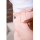 Женские прямые джинсы МОМ пудрового цвета 164R2010