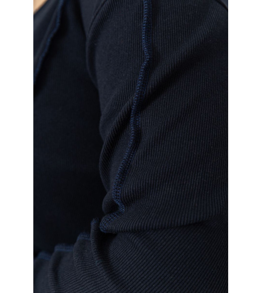 Лонгслив женский полубатал, цвет темно-синий, 102R325-1