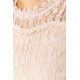 Блуза жіноча класична гіпюрова, колір пудровий, 204R156