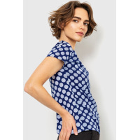 Блуза с принтом, цвет сине-белый, 230R112-3