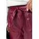Штани зі штучної шкіри жіночі, колір бордовий, 102R5145