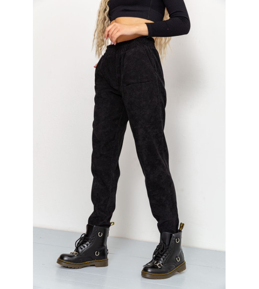 Жіночі вельветові штани чорного кольору 102R270