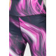 Лосіни жіночі різнокольорові 220R006, колір Чорно-фіолетовий