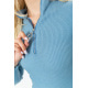 Кофта жіноча на блискавці в рубчик, колір м'ятний, 204R041