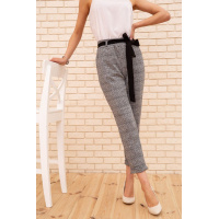 Женские укороченные брюки в клетку цвет Серый 172R9313-1