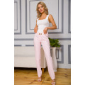Женские брюки классические розового цвета 182R234
