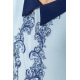 Блуза для девочек нарядная, цвет сине-белый, 172R026