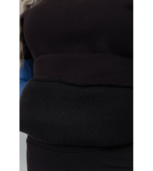 Худи женский на флисе, цвет черно-синий, 102R312
