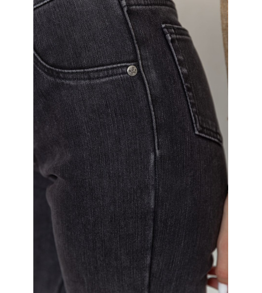 Джинси жіночі на флісі, колір чорний, 201R223-2