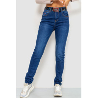 Джинсы женские с ремнем, цвет синий, 129R5078